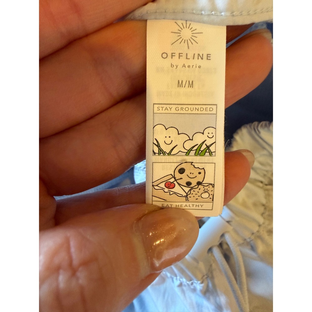 OFFLINE by Aerie Cargo Jogger Pants Women Medium Blue Gorpcore Athleisure Yoga - Picture 11 of 13